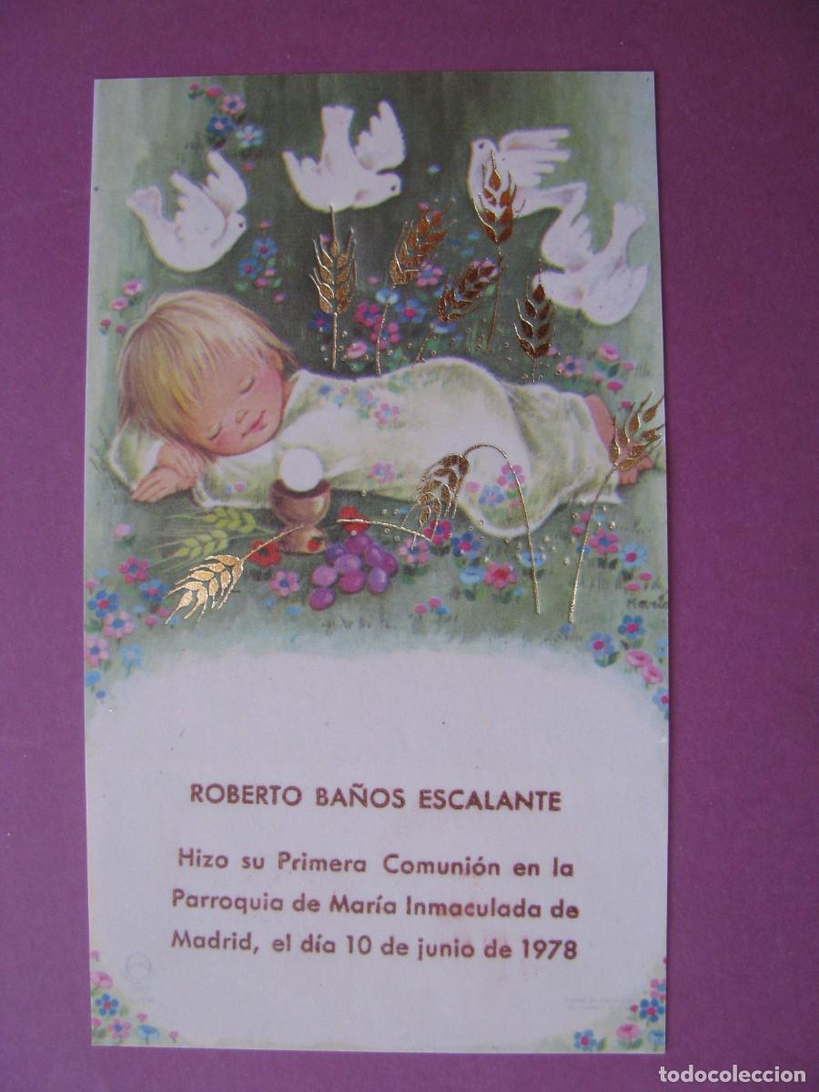 Postales: RECORDATORIO DE LA PRIMERA COMUNI&Oacute;N. IL. MARIA. MADRID 1978. 12,5X7 CM