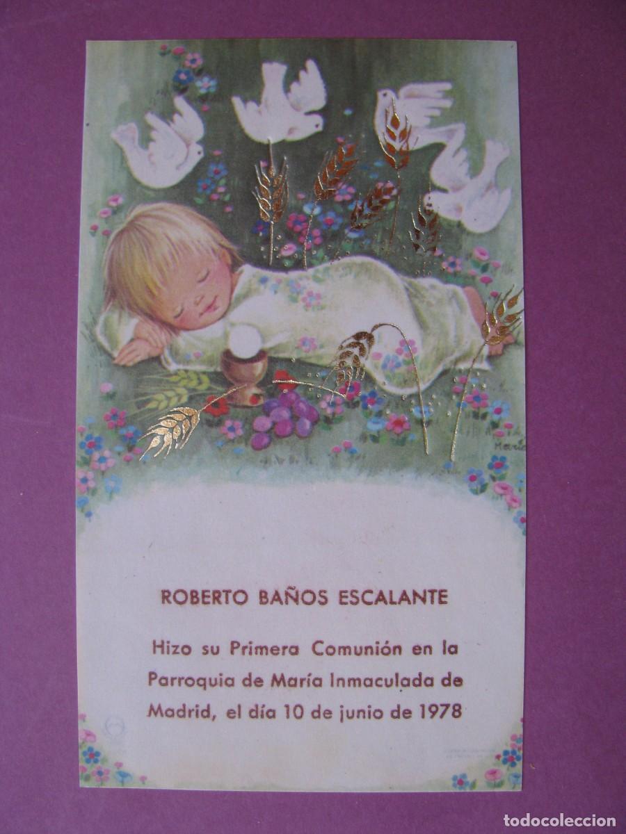 Postales: RECORDATORIO DE LA PRIMERA COMUNI&Oacute;N. IL. MARIA. MADRID 1978. 12,5X7 CM