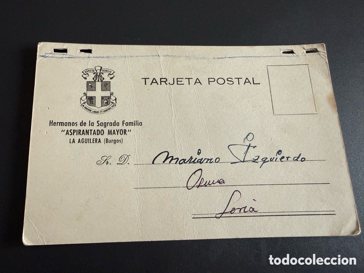 Postales: Tarjeta Postal. ASPIRANTADO MAYOR. La Aguilera ( Burgos )
