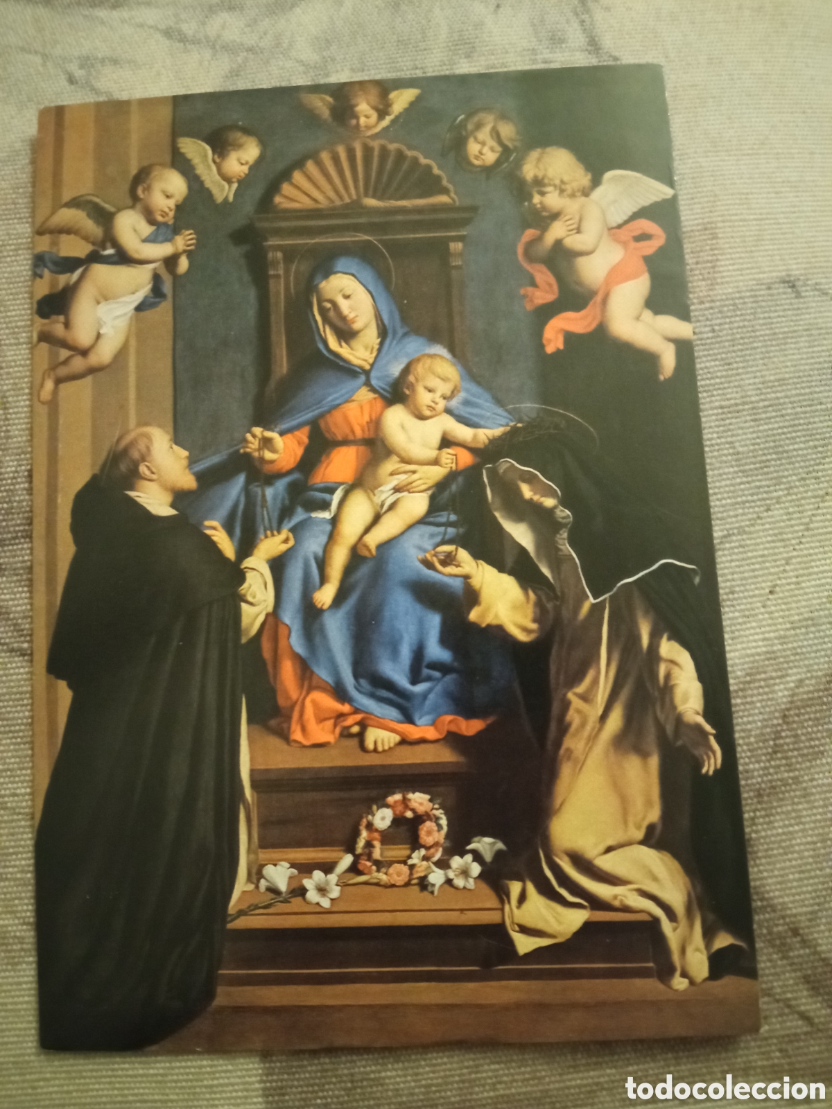 Postais: Antigua postal fotogr&aacute;fica, Virgen del Rosario, Roma