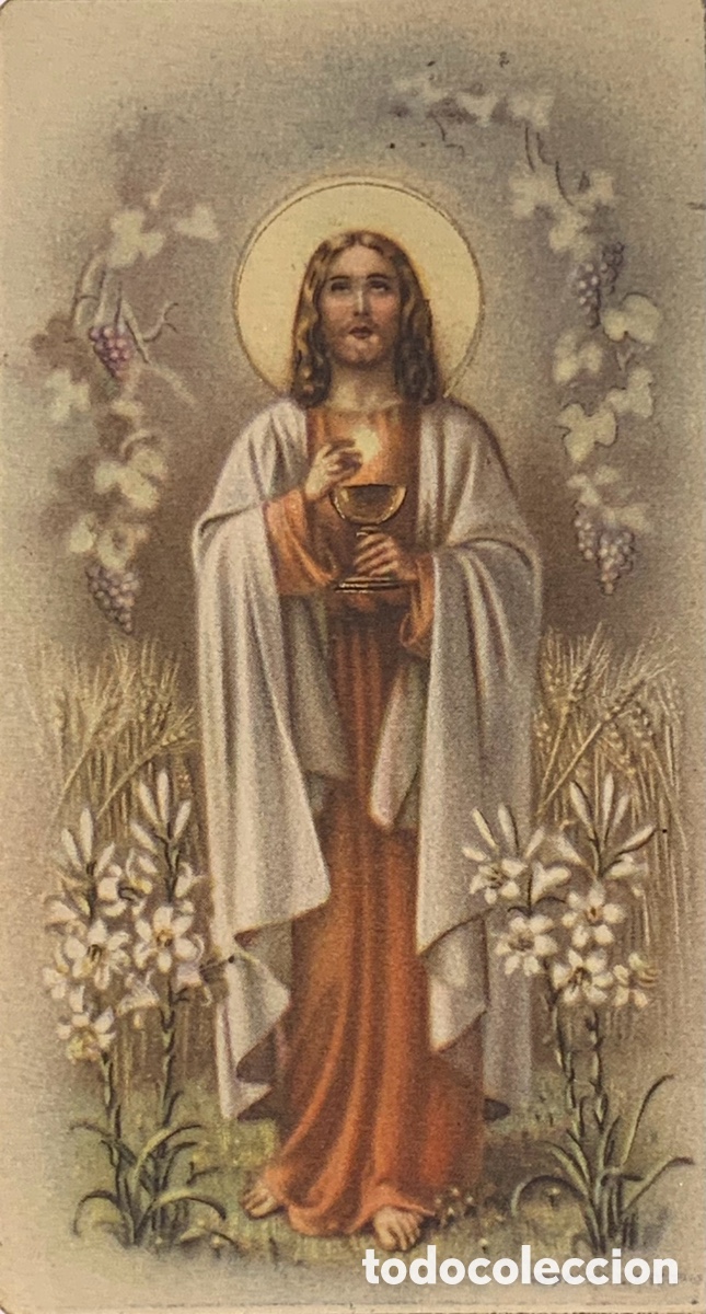 Postales: Estampa Religiosa. Primera Comuni&oacute;n. Madrid. 1941.