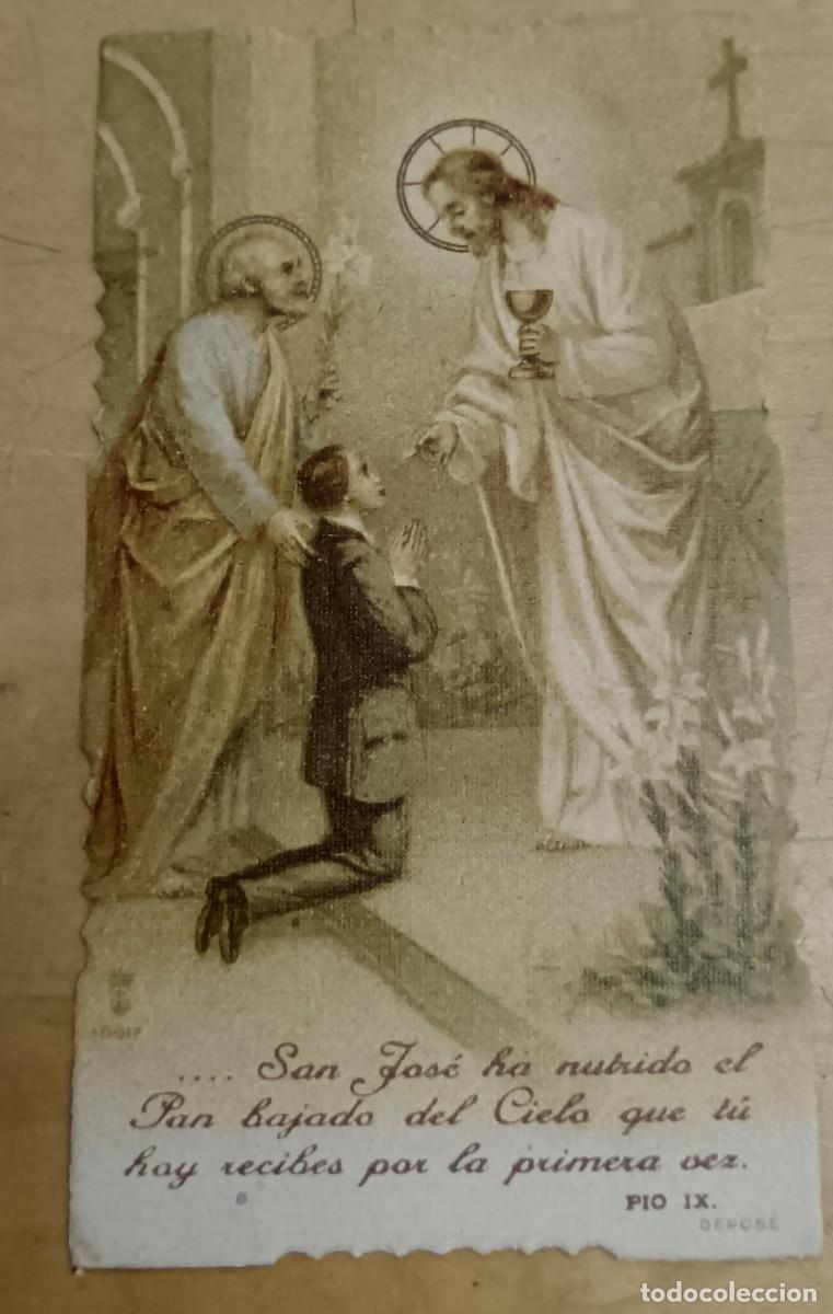 Postales: ESTAMPA RECUERDO PRIMERA COMUNI&Oacute;N BARCELONA A&Ntilde;O 1925 11X6 CM.