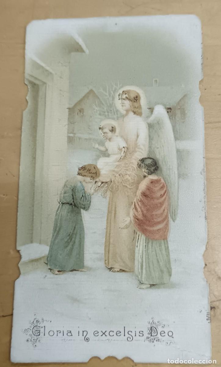 Postales: ESTAMPA RELIGIOSA TROQUELADA GLORIA IN EXCELSIS DEO 11X6 CM.