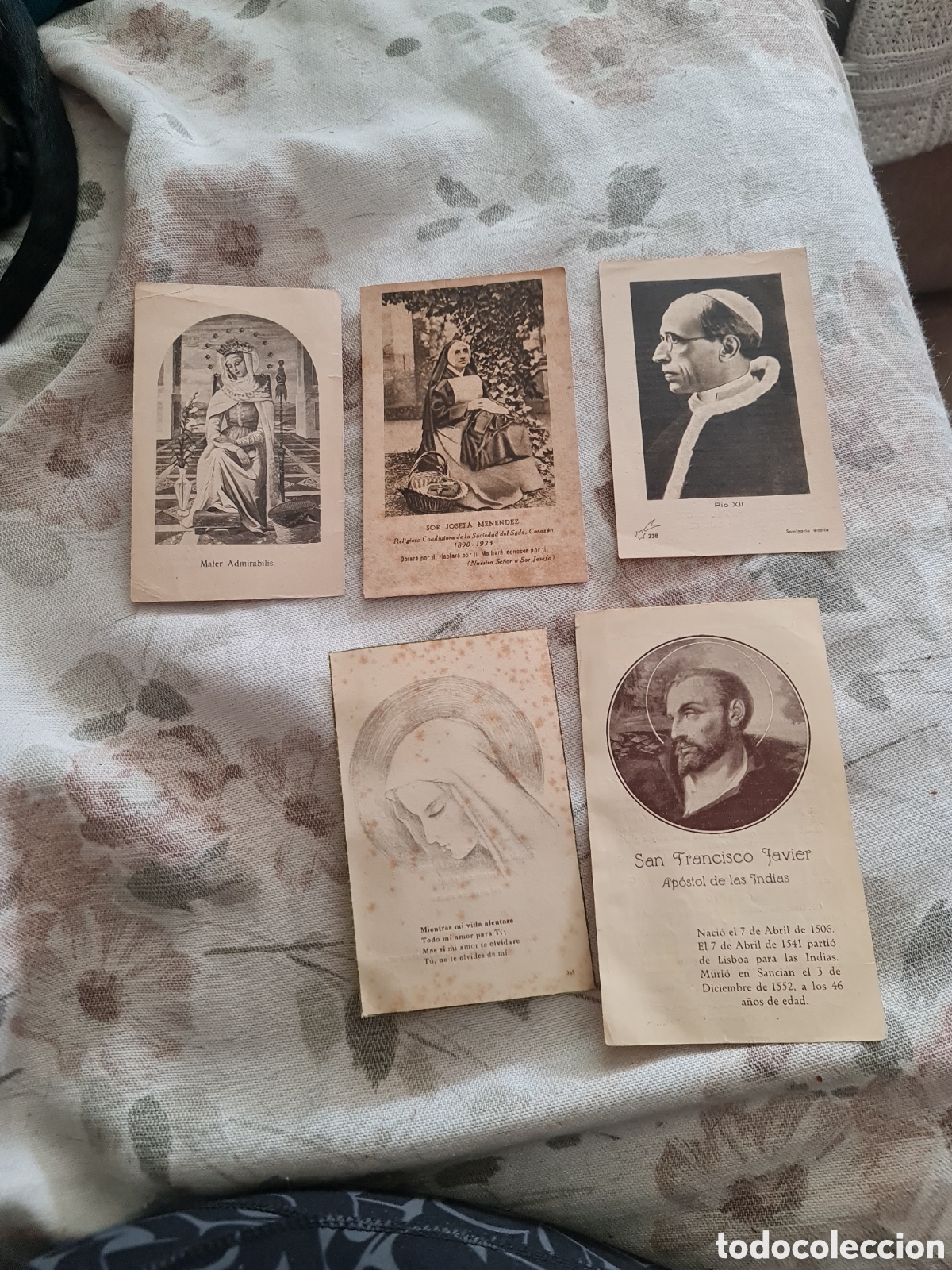 Postales: Lote 5 estampas religiosas antiguas (a&ntilde;os 40-50)