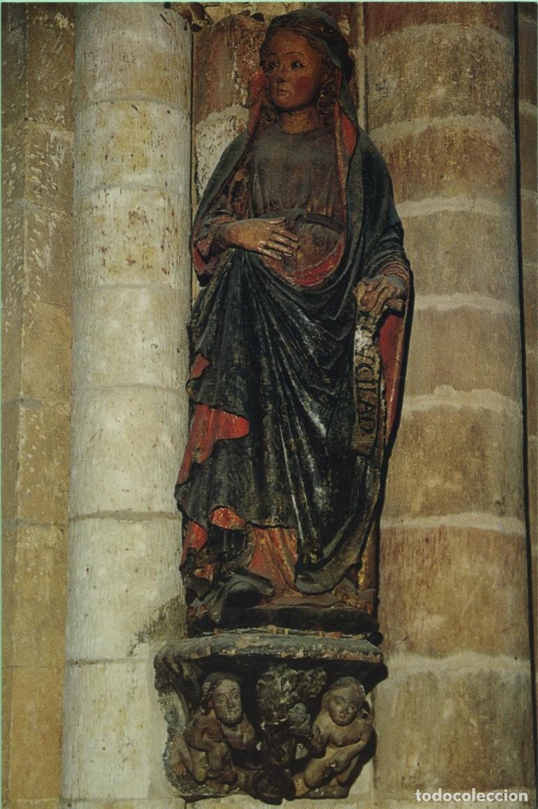 Postales: Tarjet&oacute;n. TORO. Zamora. Colegiata de Santa Mar&iacute;a la Mayor. Virgen de la Expectaci&oacute;n o de la O. Piedr