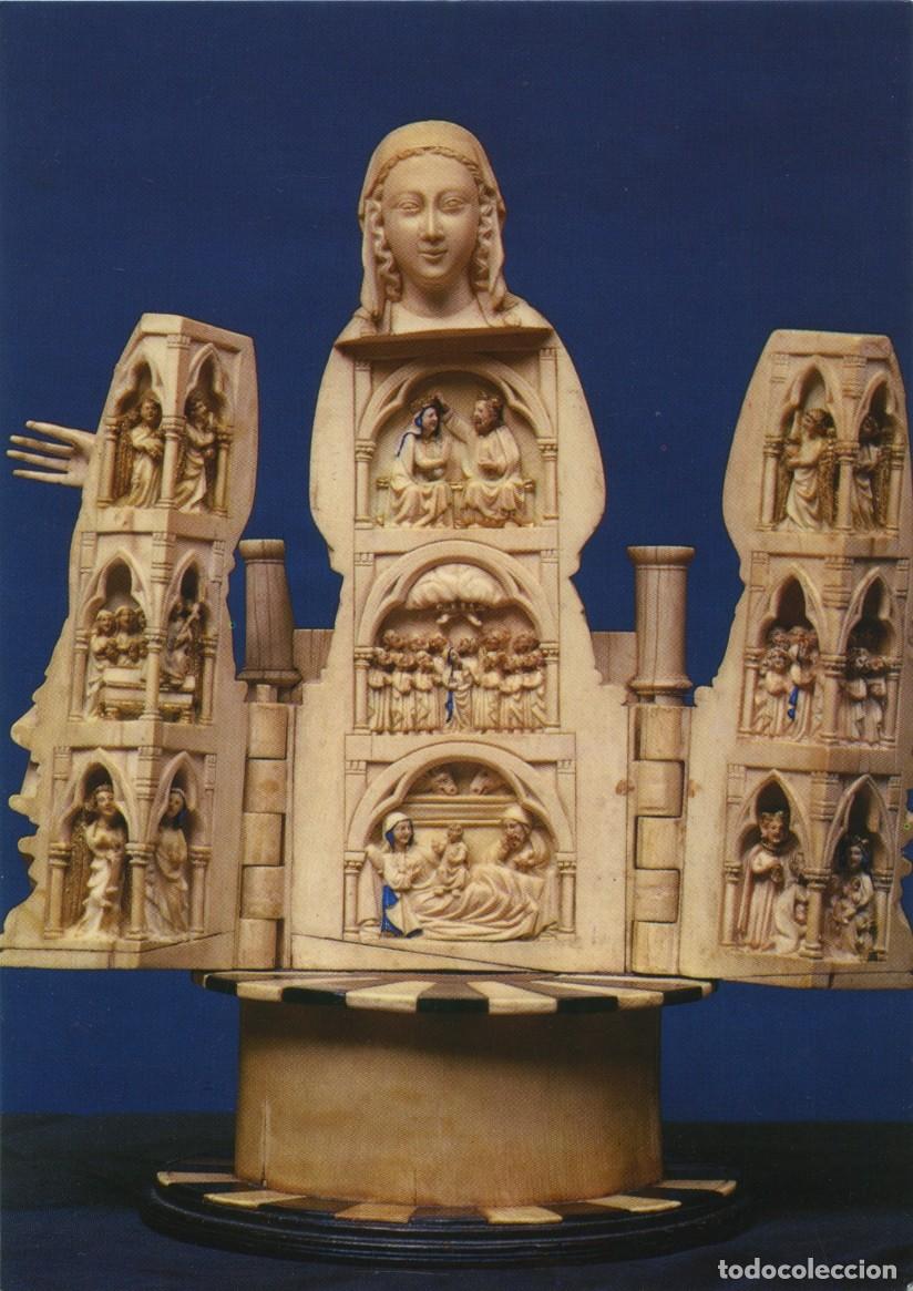 Postales: ALLARIZ. Orense. REAL MONASTERIO DE SANTA CLARA. Virgen Abrideira (Abierta), finales del s. XIII.