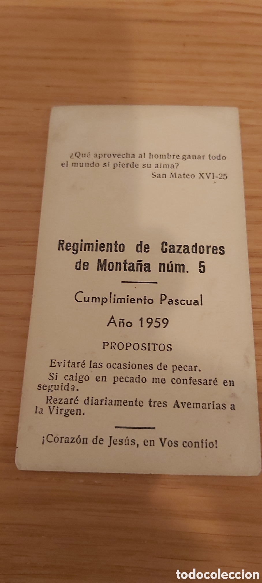 Postales: REGIMIENTO DE CAZADORES DE MONTA&Ntilde;A NUM 5. 1959
