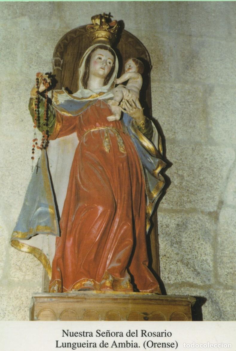 Postales: Tarjet&oacute;n. Nuestra Se&ntilde;ora del Rosario. Lungueira de Ambia. Orense