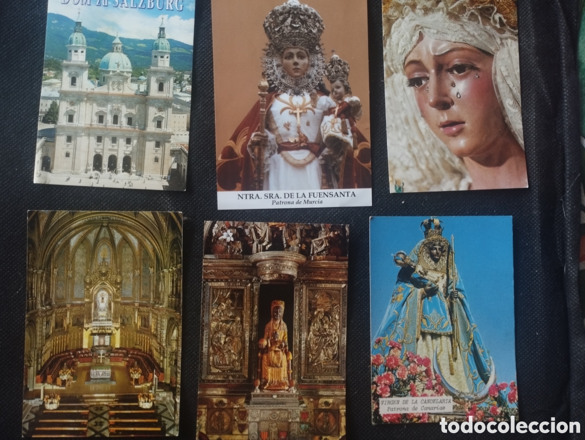 Postales: Lote de 6 estampas religiosas con sus advocaciones