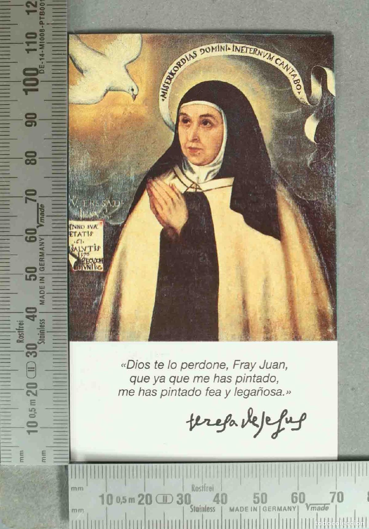 Postales: ESTAMPA. Retrato de Santa Teresa de Jes&uacute;s - Fray Juan de la Miseria