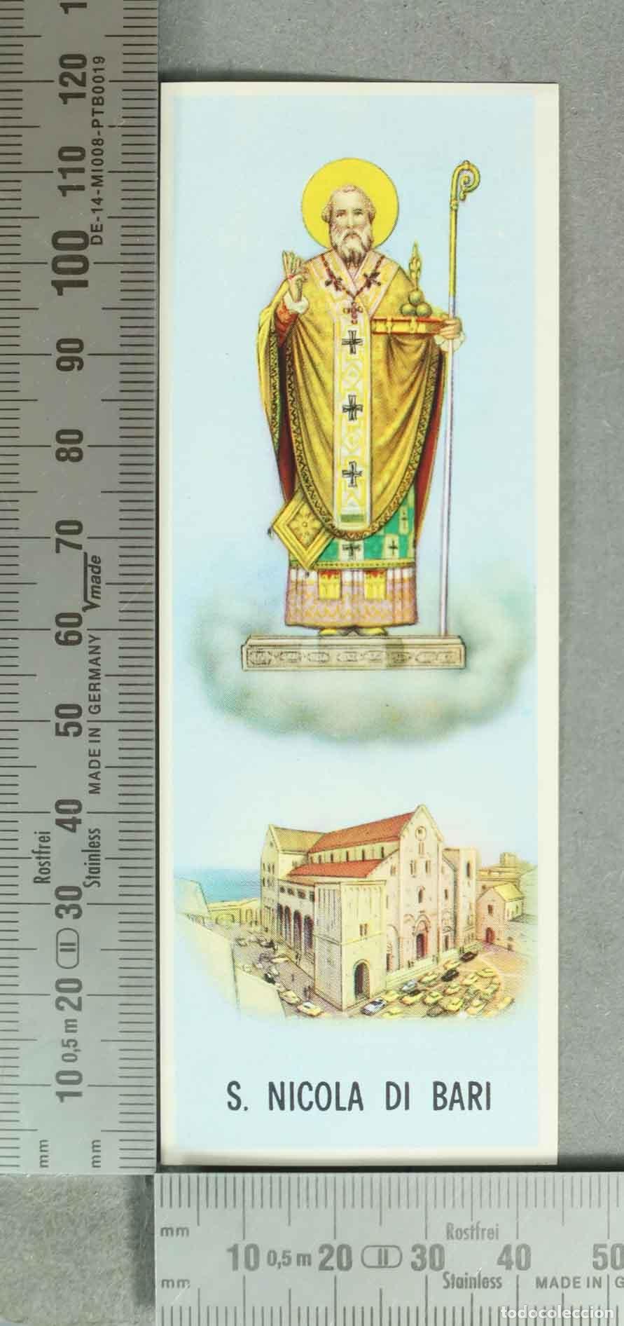 Postales: ESTAMPA. S. Nicola di Bari. CON ORACION IGLESIA DE SAN NICOLAS DE LOS SERVITAS MADRID