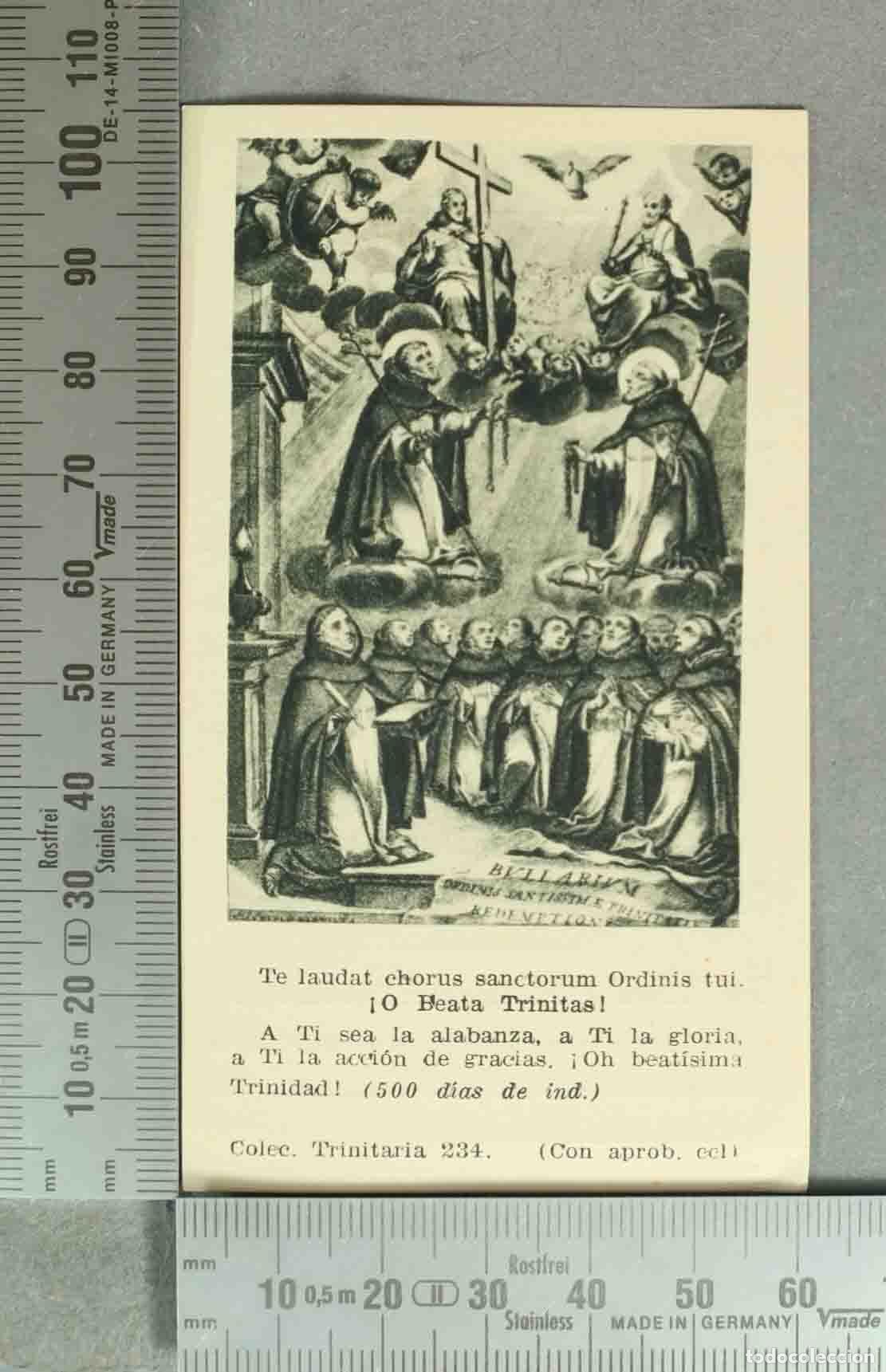 Postales: ESTAMPA. Te laudat chorus sanctorum Ordinis tui - &iexcl;O Beata Trinitas! - Colec. Trinitaria 234