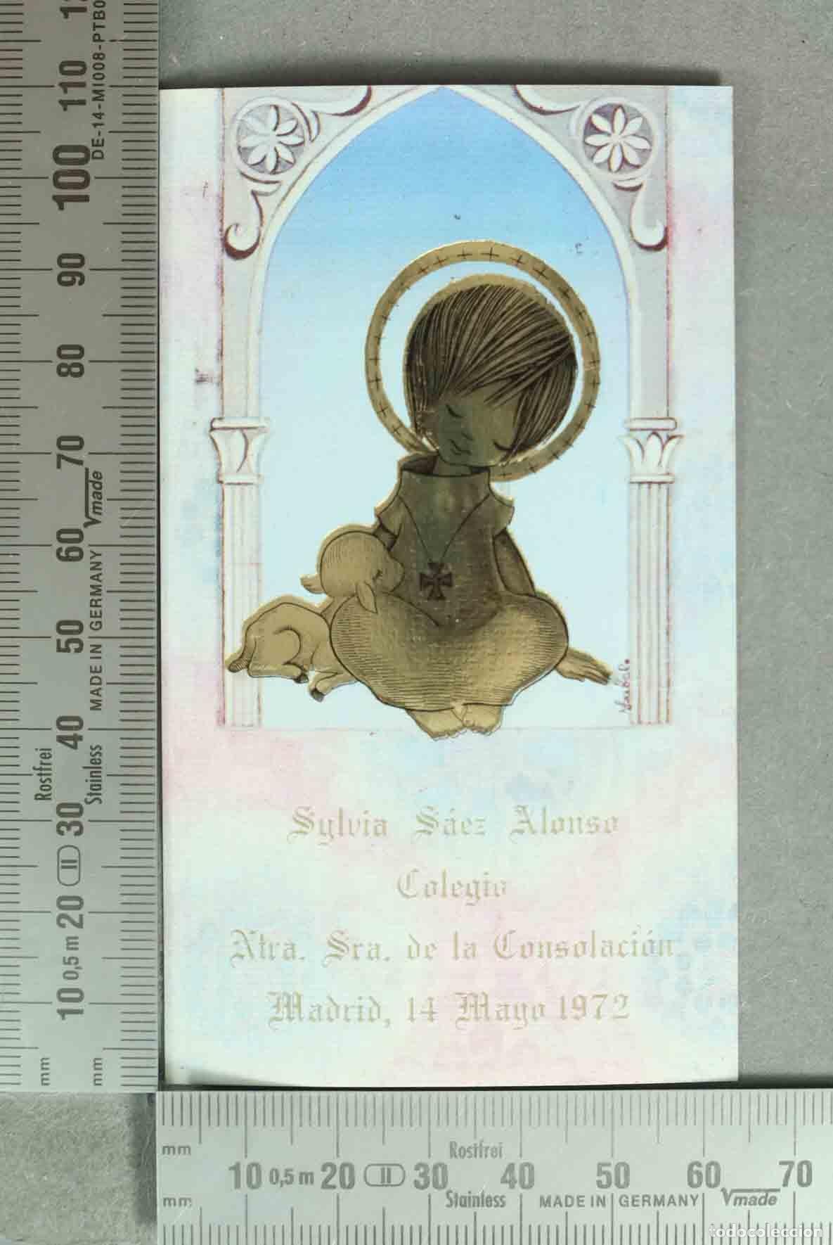 Postales: ESTAMPA. PRIMERA COMUNION 1972 - Colegio Ntra. Sra. de la Consolaci&oacute;n