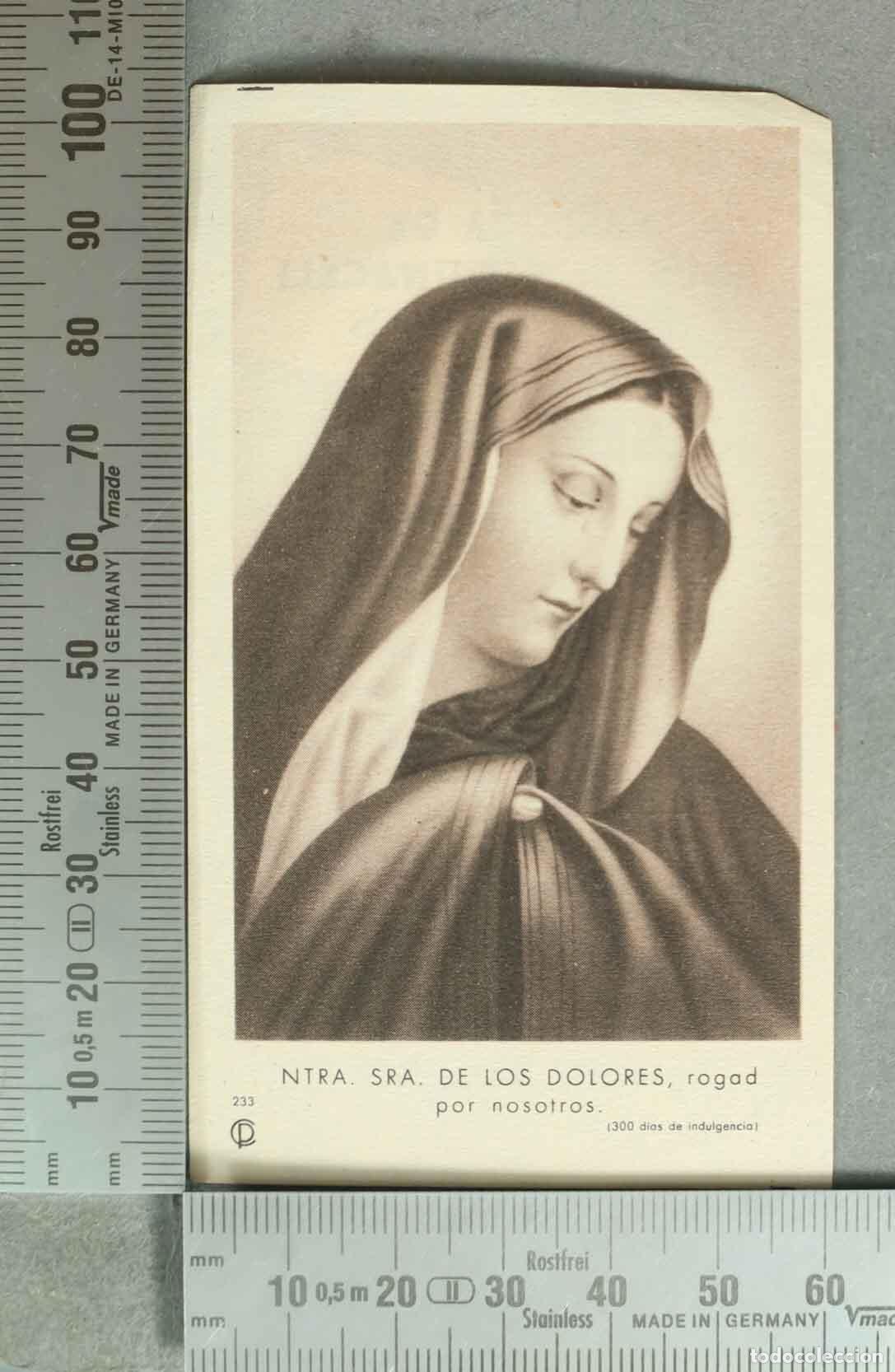Postales: ESTAMPA. Nuestra Se&ntilde;ora de los Dolores - Carlo Dolci EJERCICIOS ESPIRITUALES MEDINACELI MADRID