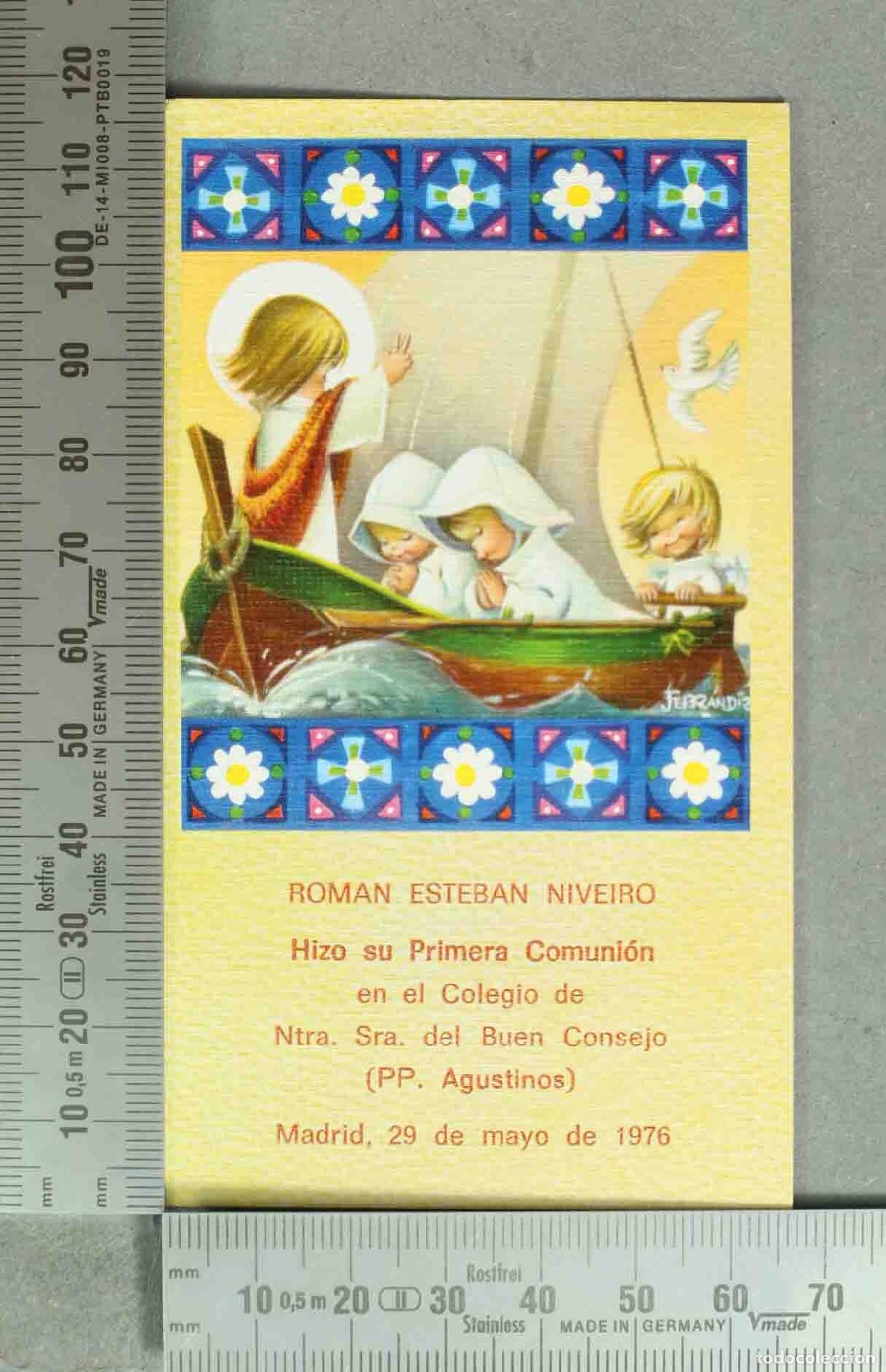 Postales: ESTAMPA. Primera Comuni&oacute;n - Ntra. Sra. del Buen Consejo PP. Agustinos Madrid - Ferr&aacute;ndiz