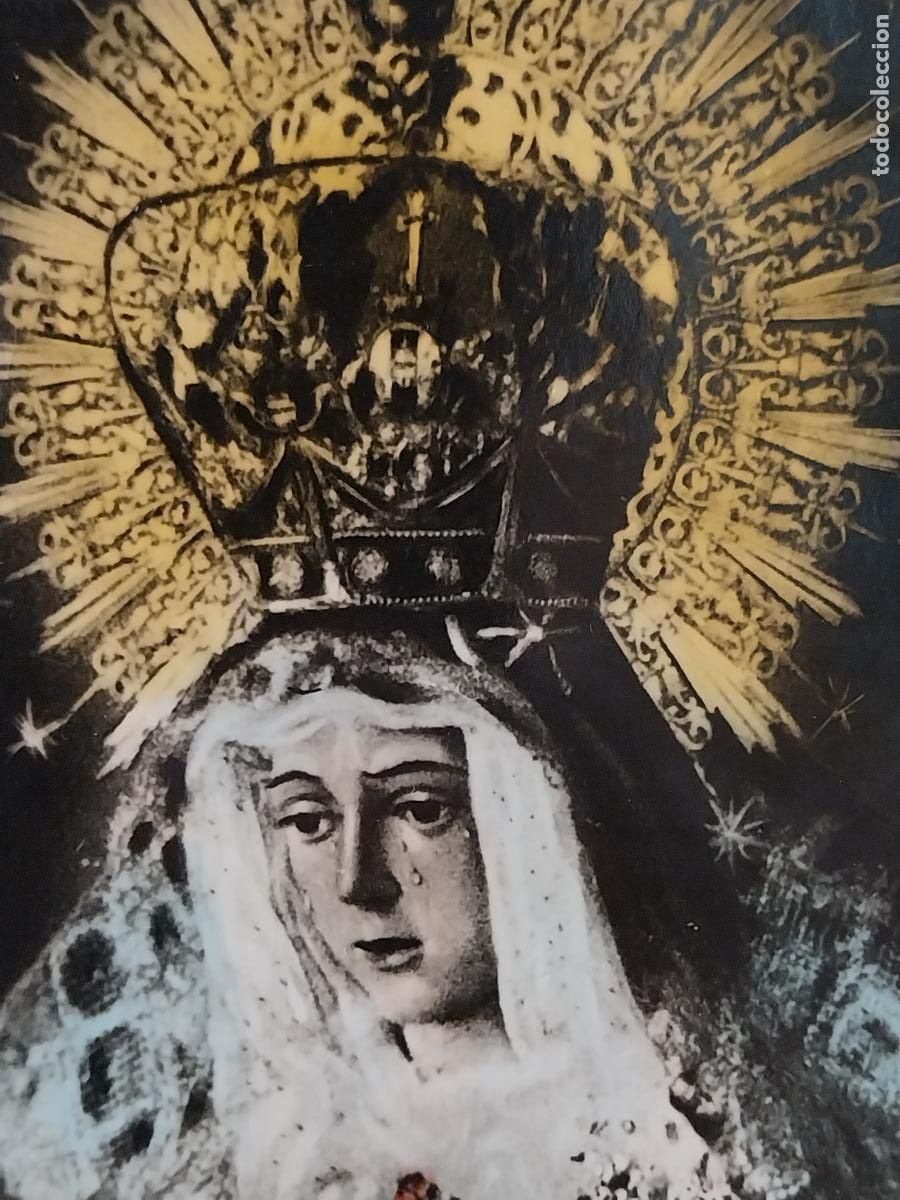 Postales: VIRGEN DE LA ESPERANZA MACARENA ED ARRIBAS 1 ESCRITA A&Ntilde;O 1958 COLOREADA PRECIOSA