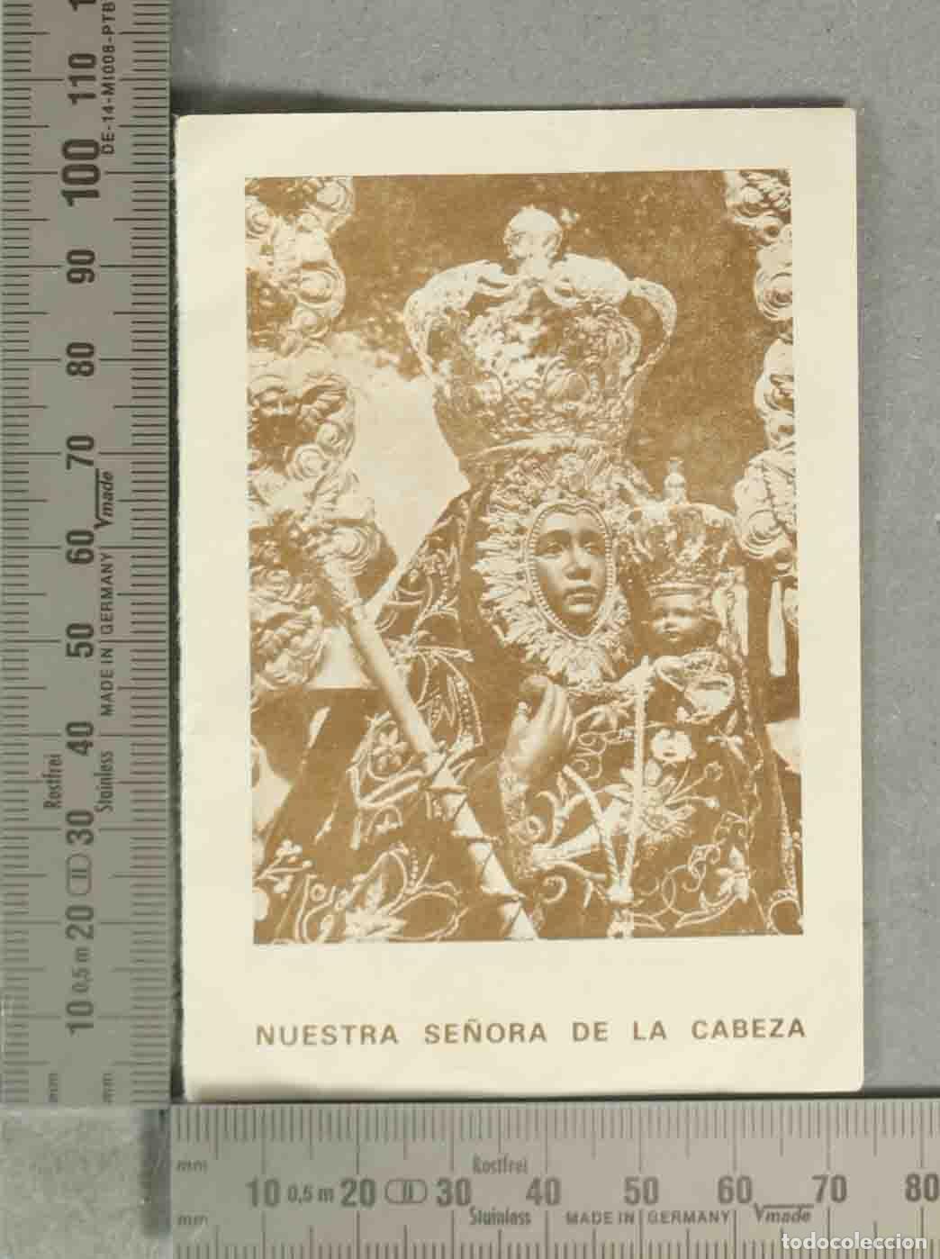 Cartoline: ESTAMPA. Nuestra Se&ntilde;ora de la Cabeza. REZO DEL SANTO ROSARIO