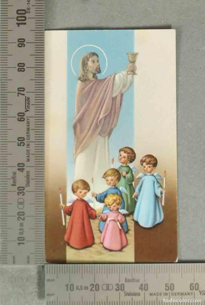 Cartoline: ESTAMPA. Jes&uacute;s con ni&ntilde;os - Recuerdo de Primera Comuni&oacute;n San Jos&eacute; de La Llagosta