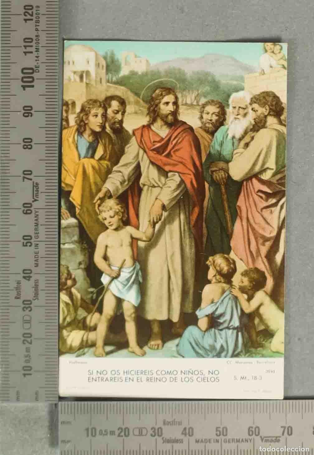 Cartoline: ESTAMPA. Jesus blessing little children - Heinrich Hofmann