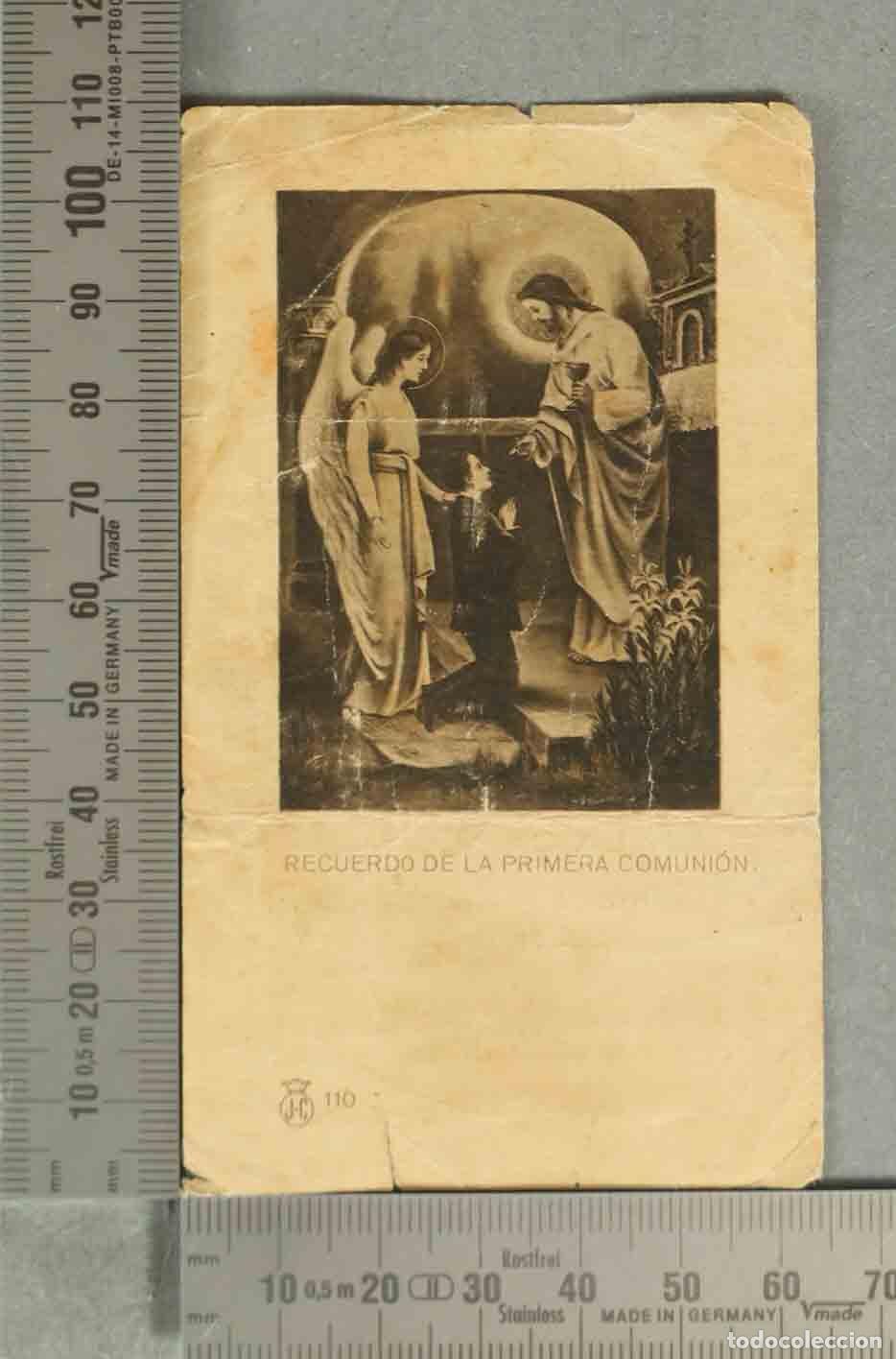 Cartoline: ESTAMPA. Recuerdo de la primera comuni&oacute;n Hermanas Carmelitas DE ELCHE 1931