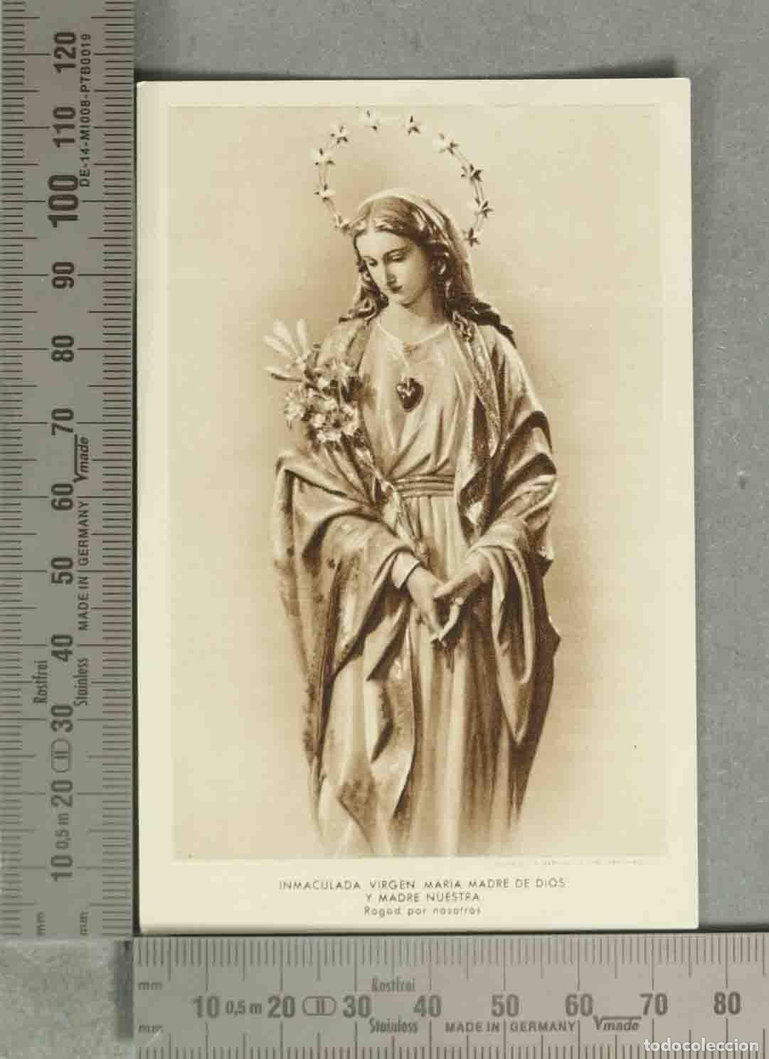 Postkarten: ESTAMPA. Inmaculada Virgen Mar&iacute;a Madre de Dios ACTO CONSAGRACION VALENCIA CENTENARIO CONGRECACIONES