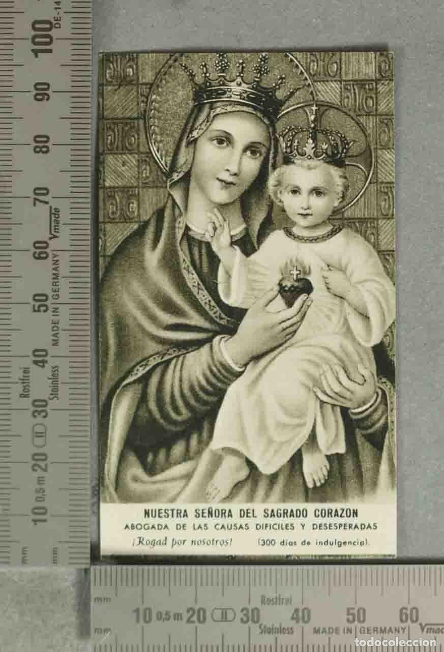 Postales: ESTAMPA. Nuestra Se&ntilde;ora del Sagrado Coraz&oacute;n - Abogada de las causas dif&iacute;ciles . CON ORACION