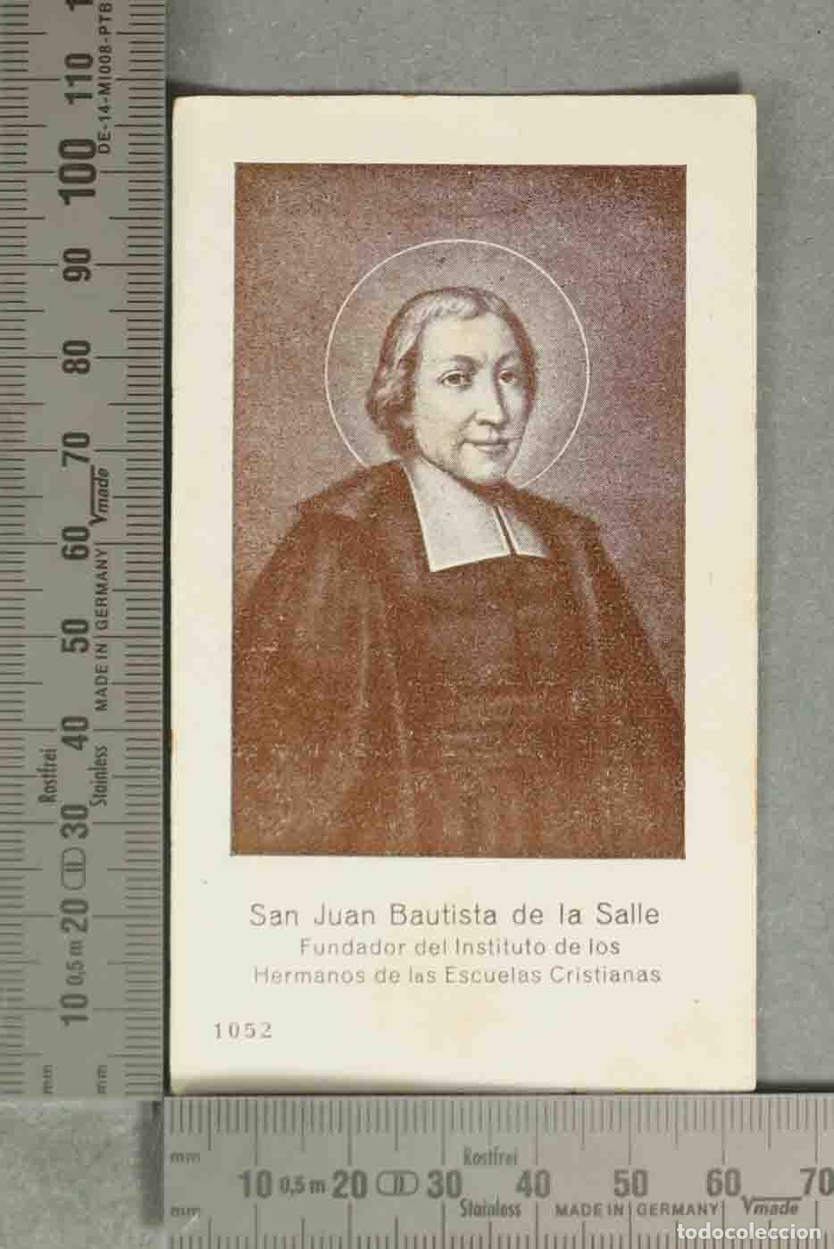 Postales: ESTAMPA. San Juan Bautista de la Salle - ORACION