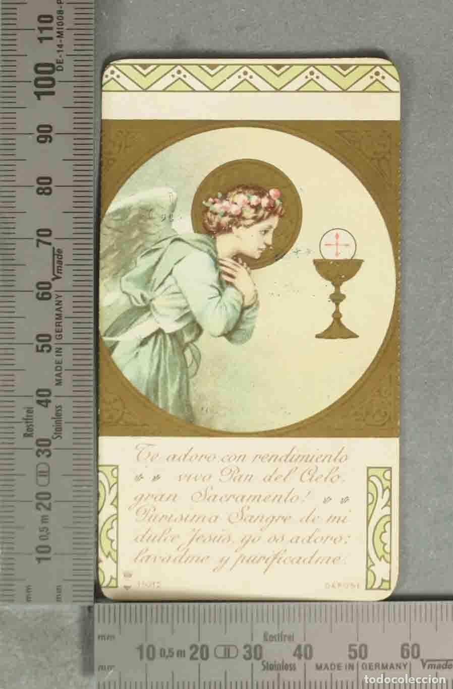 Postales: ESTAMPA. Primera Comuni&oacute;n - &Aacute;ngeles adoran a Jes&uacute;s Eucarist&iacute;a CARCAGENTE d&iacute;a 21 de Mayo 1925