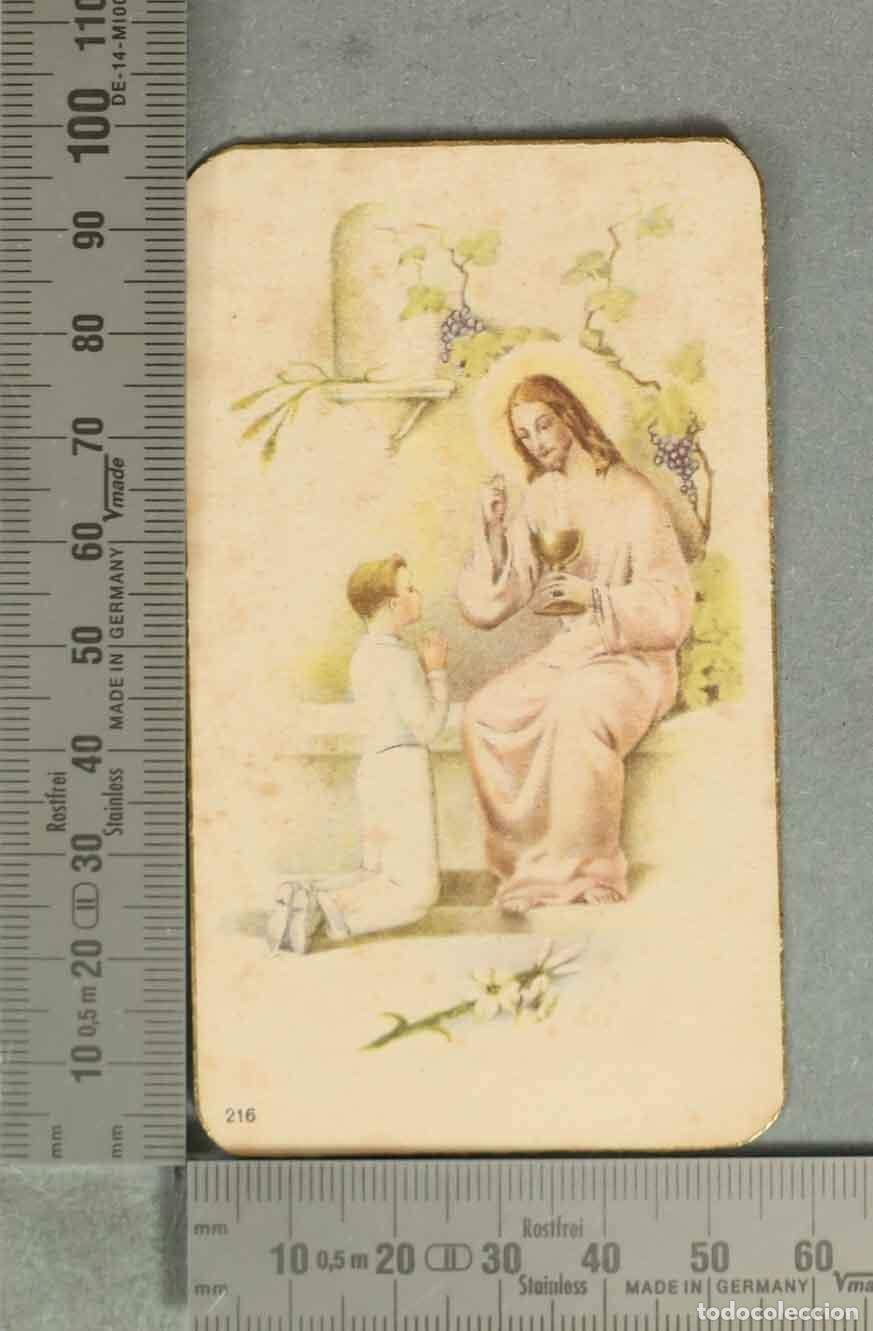 Postales: ESTAMPA. Recuerdo Primera Comuni&oacute;n - Sagrado Coraz&oacute;n de Jes&uacute;s Milagrosa de Alberique, 1949