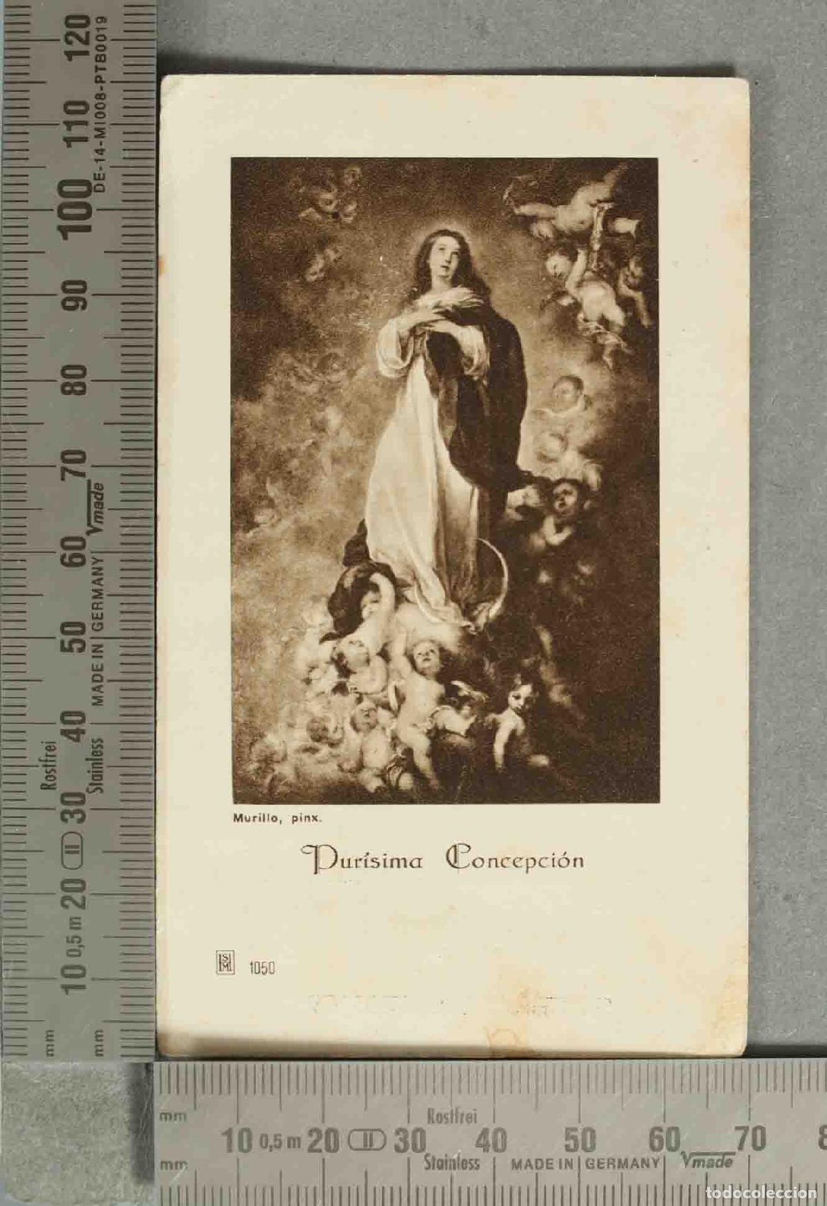 Postais: ESQUELA. Pur&iacute;sima Concepci&oacute;n - Murillo. 1928 ALCOY