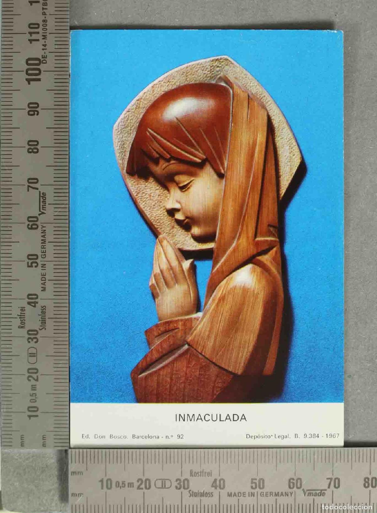 Postais: ESTAMPA. Inmaculada - Ed. Don Bosco - Barcelona - N.&ordm; 92 - Dep&oacute;sito Legal B. 9.384