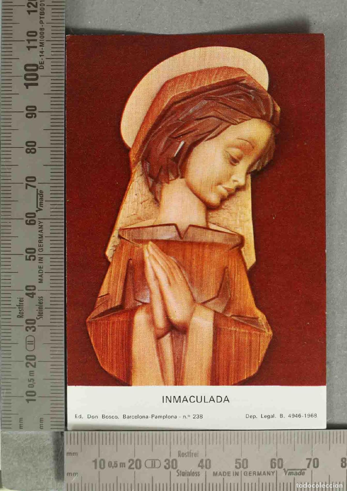 Postais: ESTAMPA. Inmaculada Concepcion - Don Bosco - Relieve tallado en madera