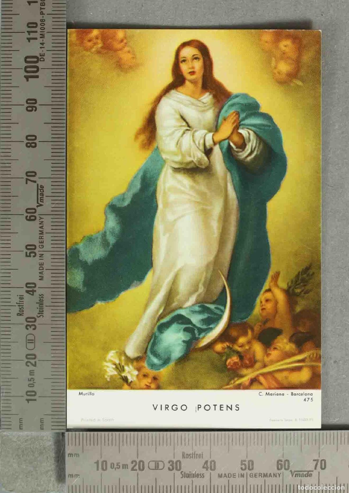 Cartoline: ESTAMPA. Virgo Potens - Murillo - Colecci&oacute;n Mariana Barcelona
