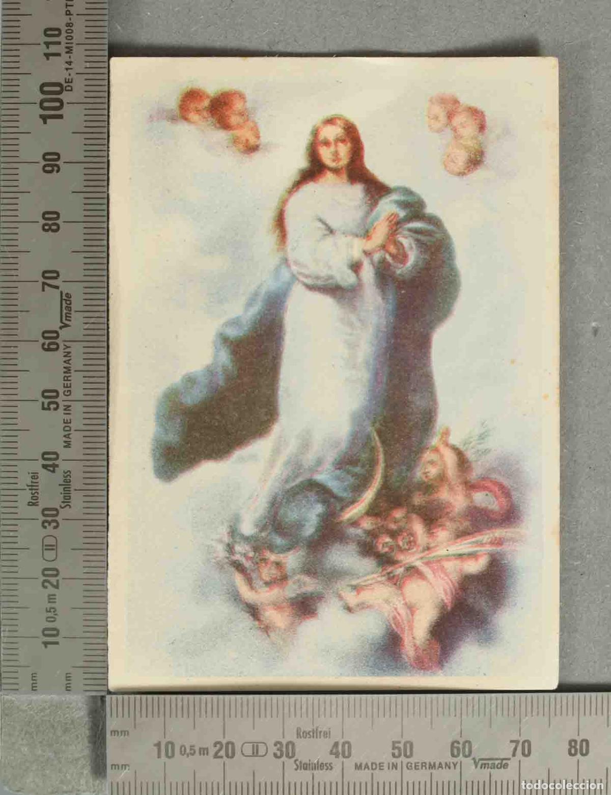 Cartoline: ESTAMPA. La Inmaculada Concepci&oacute;n - Bartolom&eacute; Esteban Murillo. CON CALENDARIO MISA 9 DIAS