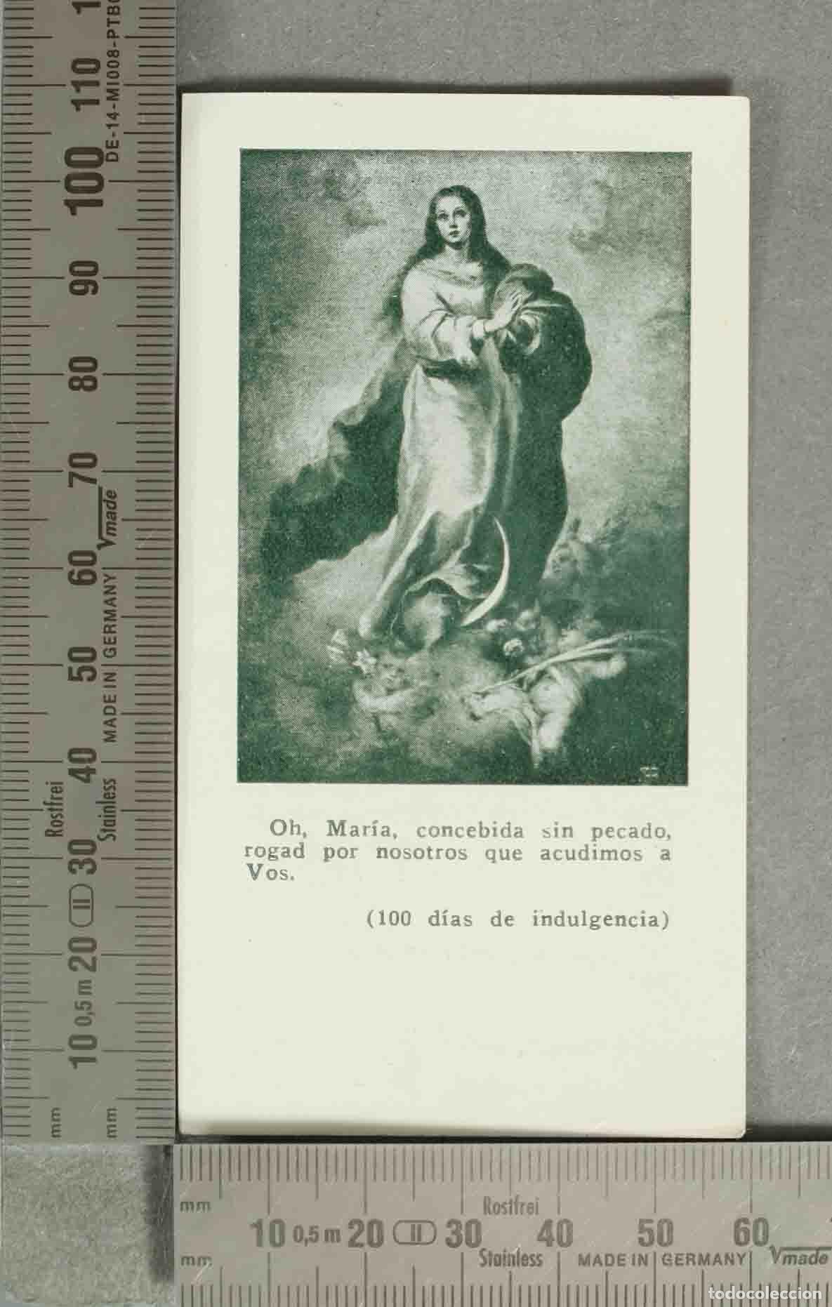 Postales: ESTAMPA. Inmaculada Concepci&oacute;n - Virgen Mar&iacute;a MARIA REINA DE LA PAZ