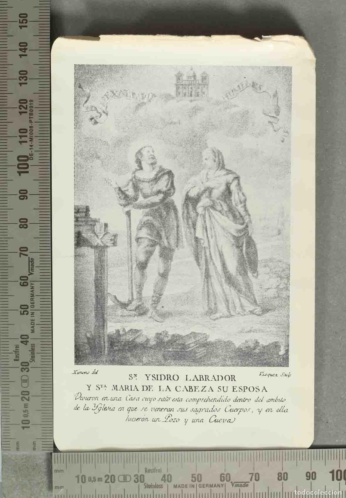 Postales: ESTAMPA. 350 a&ntilde;os de su Canonizaci&oacute;n, y los 800 de su gloriosa muerte. SAN ISIDRO