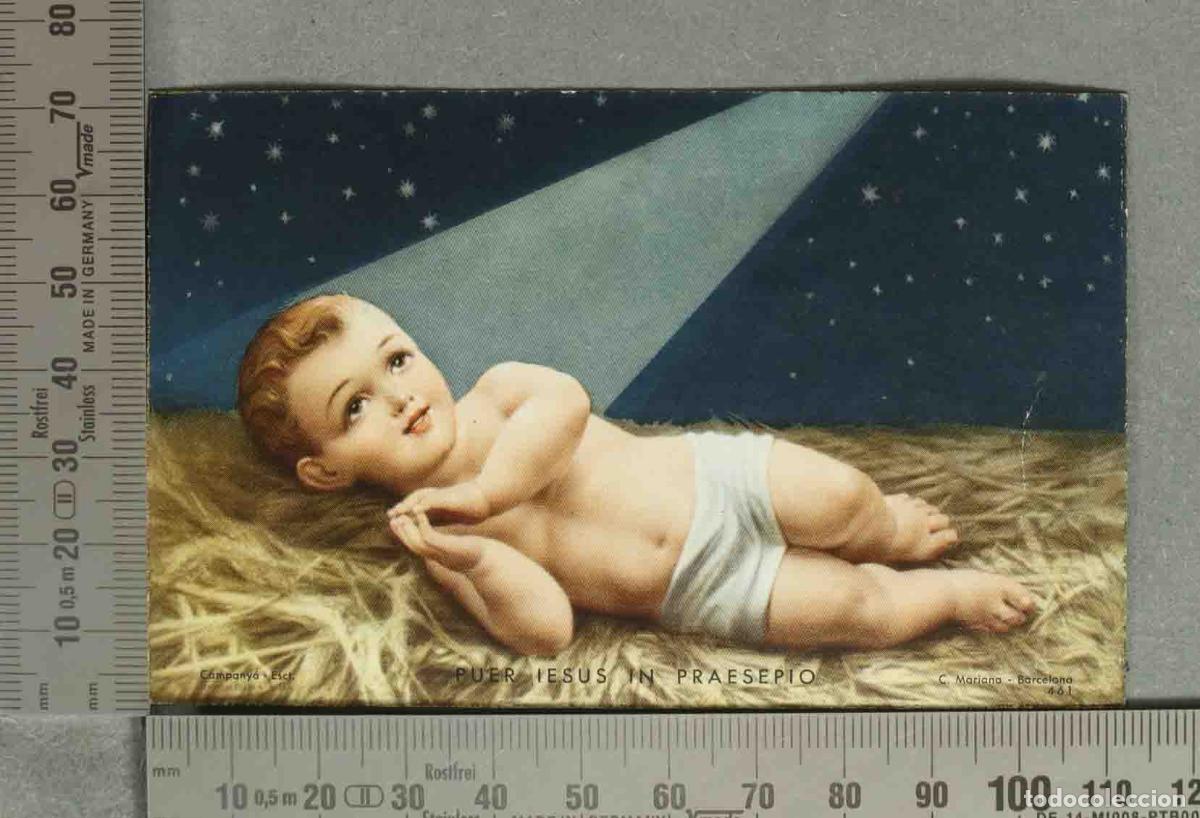 Postales: ESTAMPA. Puer Iesus in praesepio - Campany&aacute; - Colecci&oacute;n Mariana Barcelona