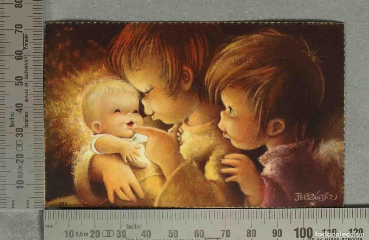Postales: ESTAMPA. FERRANDIZ. FELICITACION PASCUAS. RELIGIOSA HIJA DE LA CARIDAD