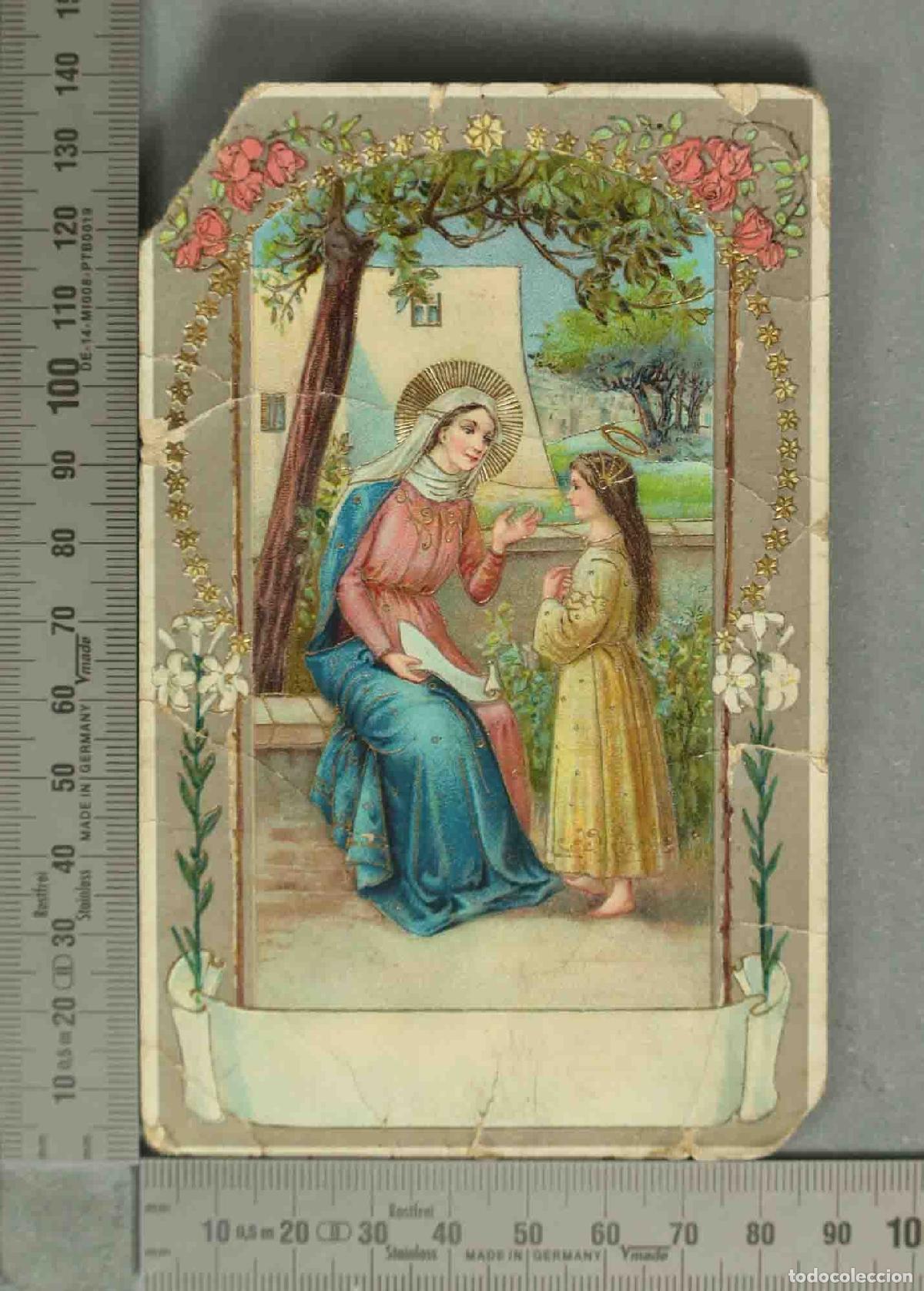 Postales: POSTAL. Santa Ana ense&ntilde;ando a leer a la Virgen Mar&iacute;a - Huecograbado