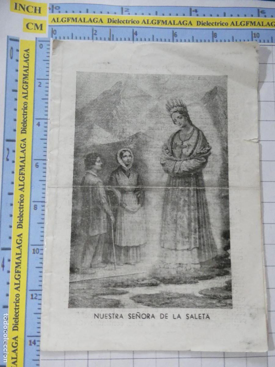 Postales: RECORDATORIO RELIGIOSO SEMANA SANTA. A&Ntilde;OS 50. NUESTRA SE&Ntilde;ORA DE LA MONTA&Ntilde;A SALETA.FRANCIA . 286