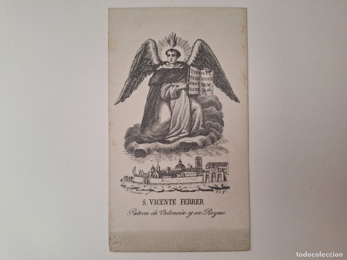 Postais: ANTIGUA ESTAMPA RELIGIOSA SAN VICENTE FERRER PATRON DE VALENCIA Y SU REYNO EST-4 RV