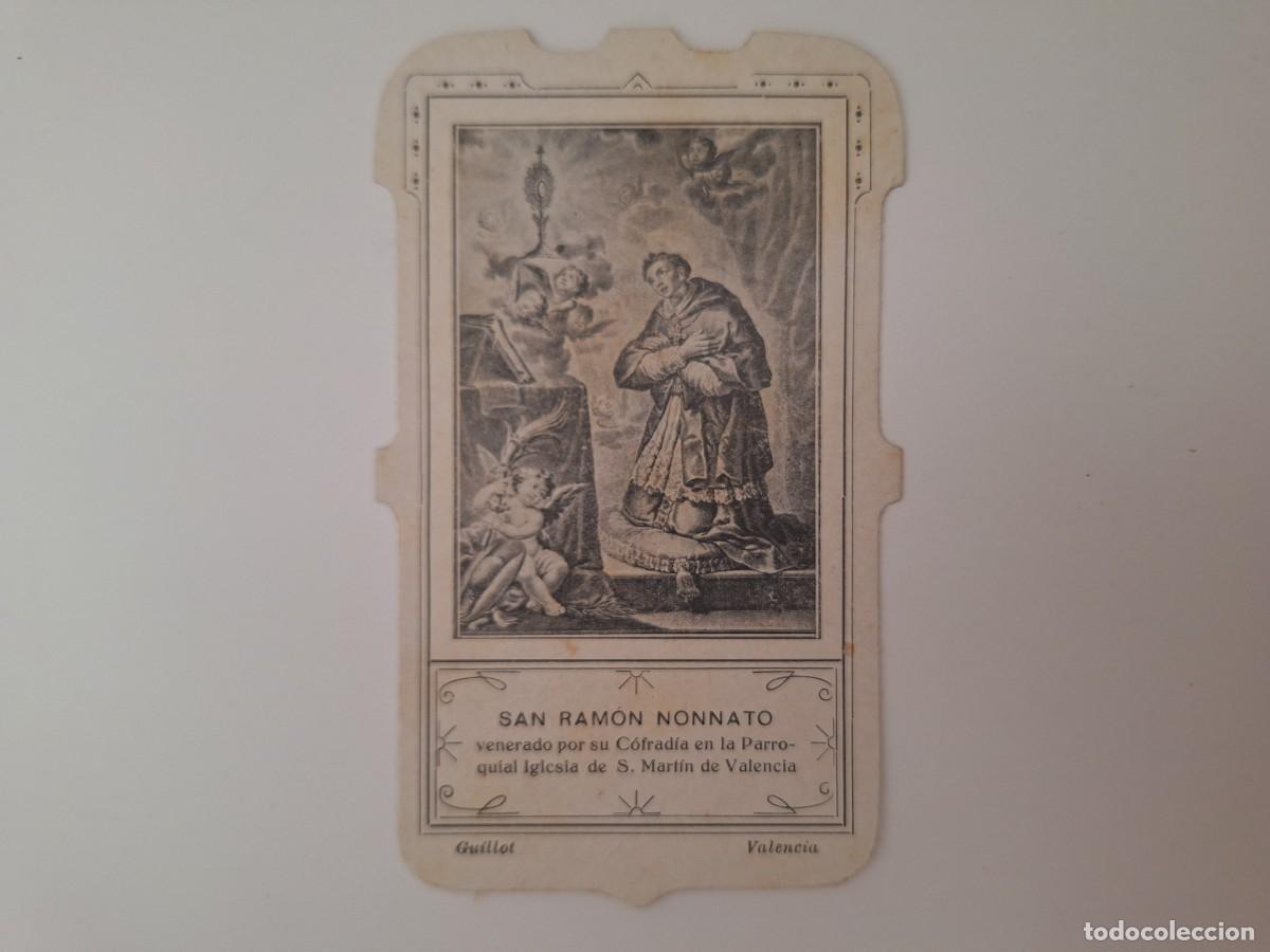 Postais: ANTIGUA ESTAMPA RELIGIOSA SAN RAMON NONNATO IGLESIA S. MARTIN VALENCIA EST-27 RV TROQUELADA