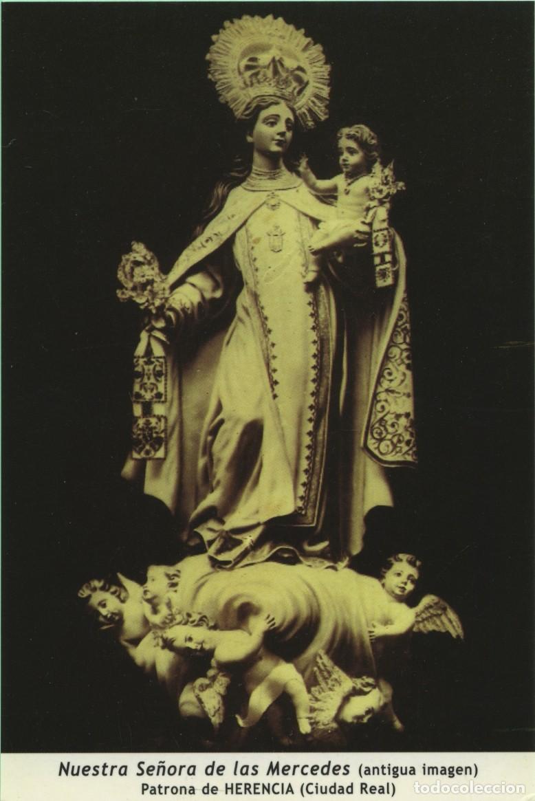 Postales: Tarjet&oacute;n. Nuestra Se&ntilde;ora de las Mercedes (antigua imagen). Patrona de HERENCIA (Ciudad Real)