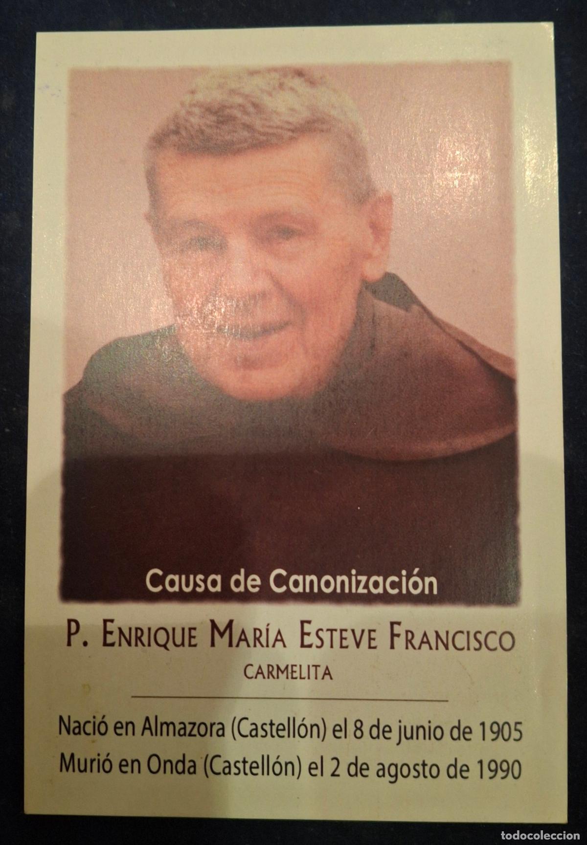 Postales: Padre Enrique Maria Esteve Francisco.Carmelita