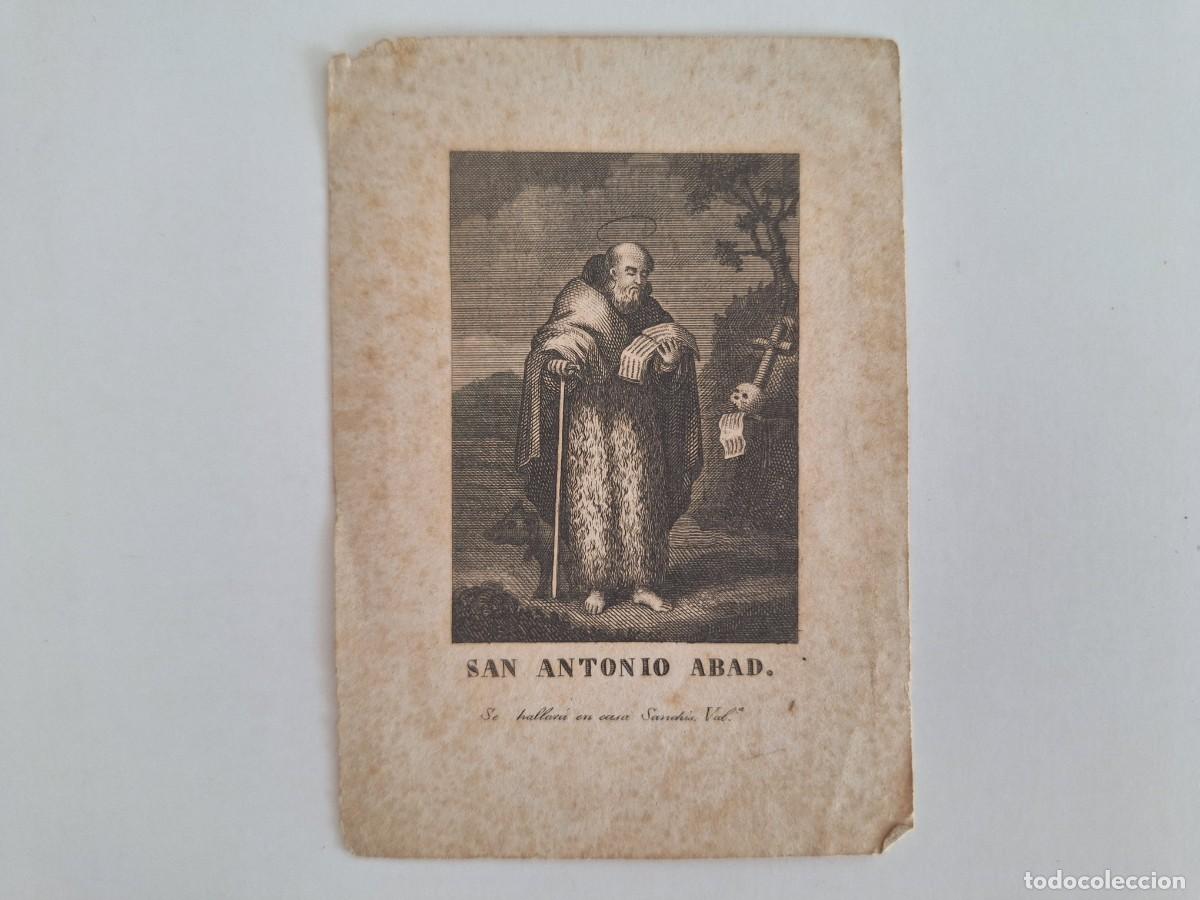 Postcards: ANTIGUA ESTAMPA RELIGIOSA SAN ANTONIO ABAD EST-36 RV