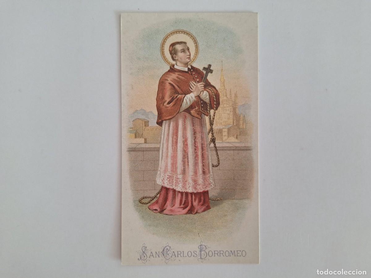 Cartes Postales: ANTIGUA ESTAMPA RELIGIOSA SAN CARLOS BORROMEO EST-42 RV