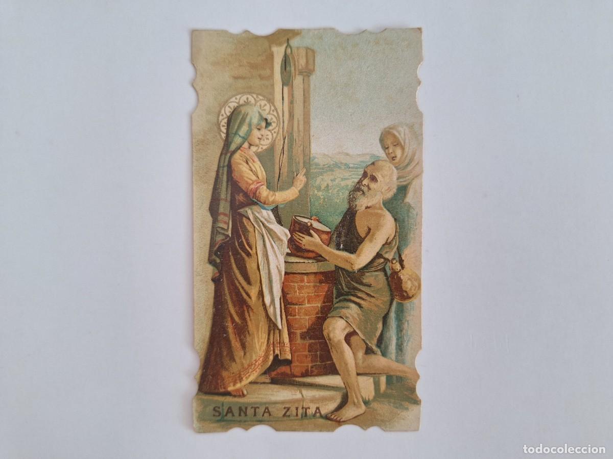 Cartes Postales: ANTIGUA ESTAMPA RELIGIOSA TROQUELADA SANTA ZITA EST-43 RV