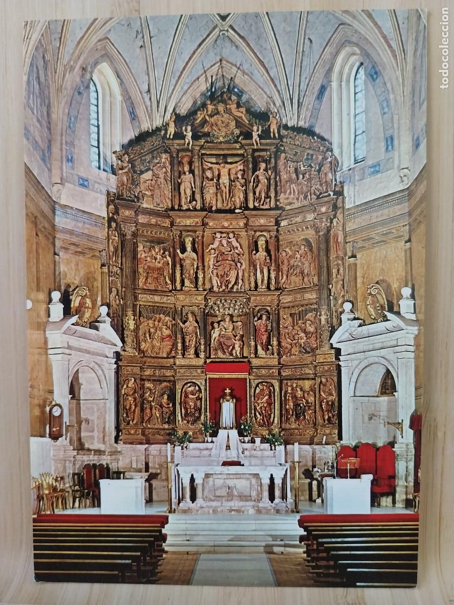 Postales: OLVEGA SORIA RETABLO ALTAR MAYOR ED VISTABELLA 1 SC ORIGINAL