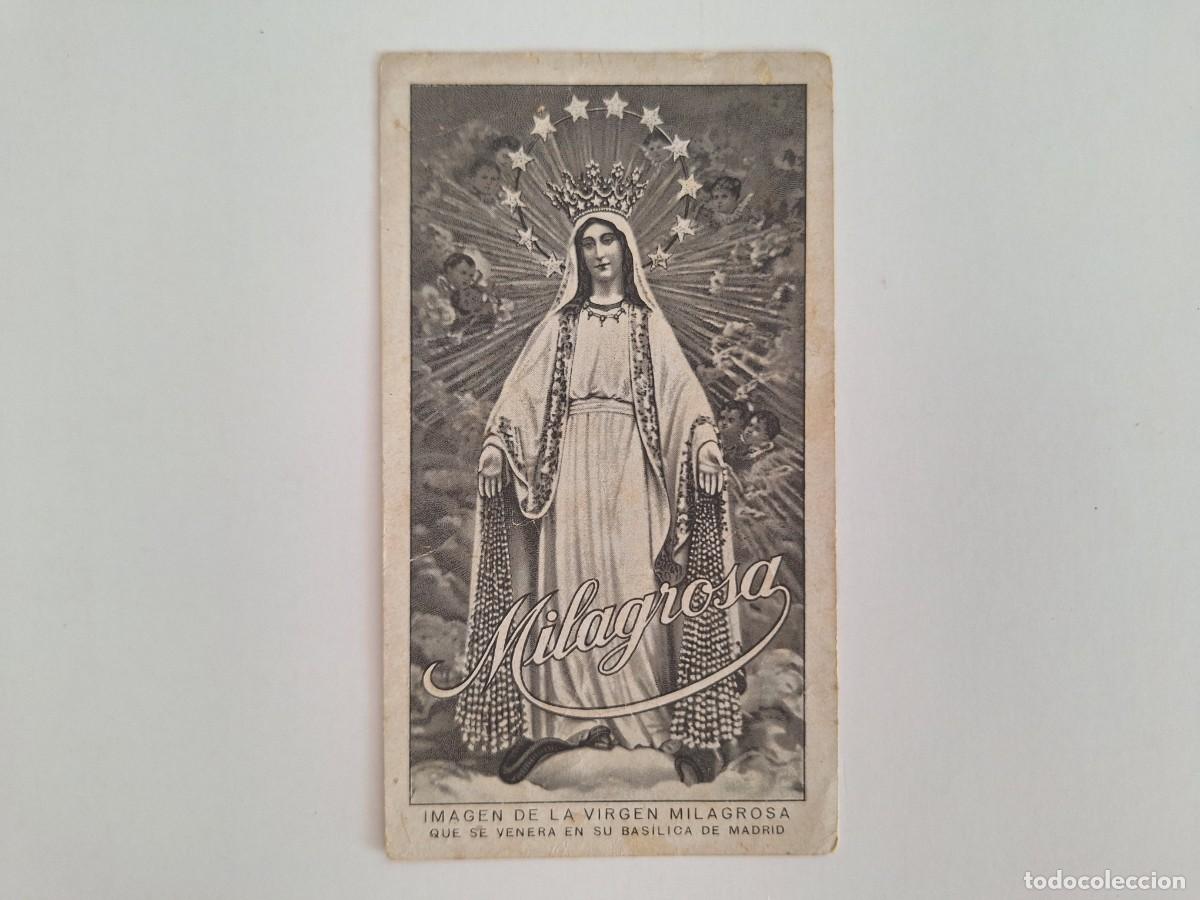 Cartes Postales: ANTIGUA ESTAMPA RELIGIOSA VIRGEN MILAGROSA BASILICA MADRID 45 RV PUBLICIDAD MONZO PLA ALBAIDA VALENC