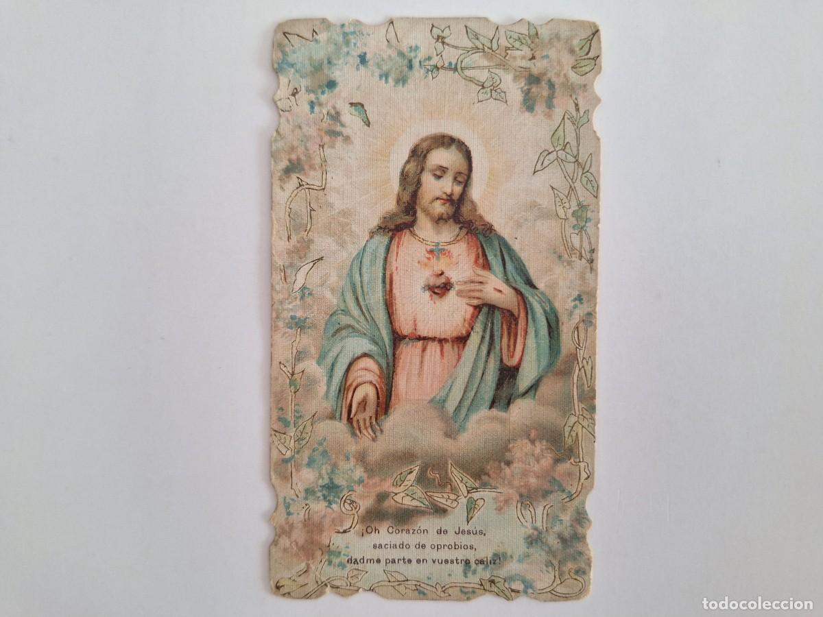 Postales: ANTIGUA ESTAMPA RELIGIOSA SAGRADO CORAZON DE JESUS EST-47 RV VIUDA DE A. CHIRIVELLA VALENCIA TROQUEL